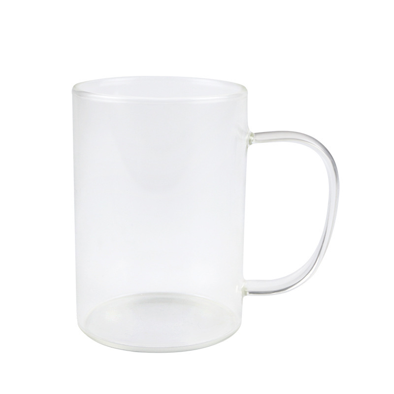Heat Transfer Printing Glass Color Handle Thickened Borosilicate Multifunctional Glass with Handle Glass Juice Cup