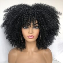 非洲假发 欧美kinky curly wigs爆炸头假发女高温丝化纤假发头套