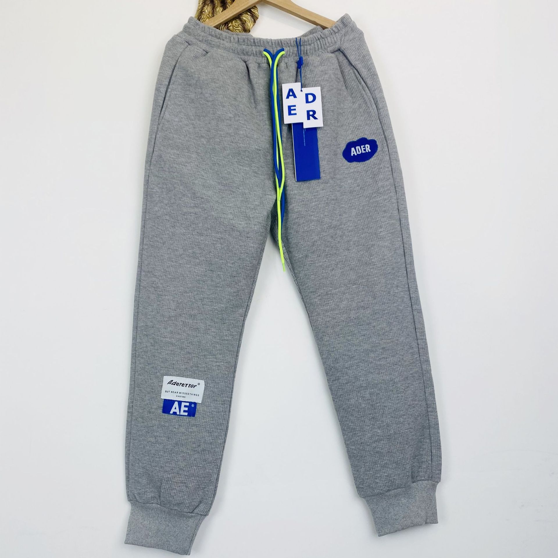 2022新款 ader卫裤女 春季九分ae字母系带休闲裤宽松型高腰运动裤