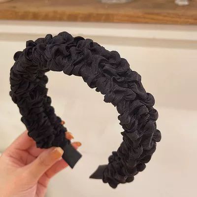 Seersucker Summer New High Skull Top Hair Fixer Face Wash Hair Bands Female High Sense Wide Brim Outdoor All-Matching Headband Hair Accessories