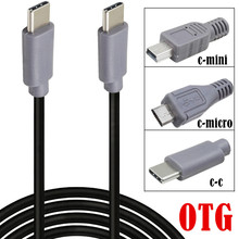 USB3.1Type-C转Micro mini USB OTG公对公数据对拷充电转接线