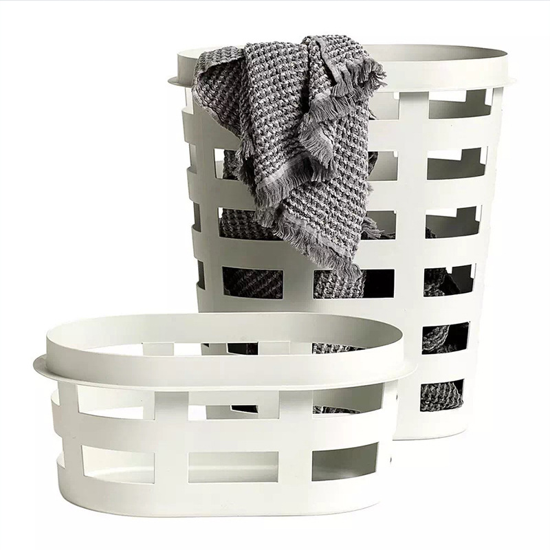 Nordic Simple Plastic Laundry Basket Home Bathroom Macarons Dirty Laundry Laundry Basket Large Thickened Storage Basket