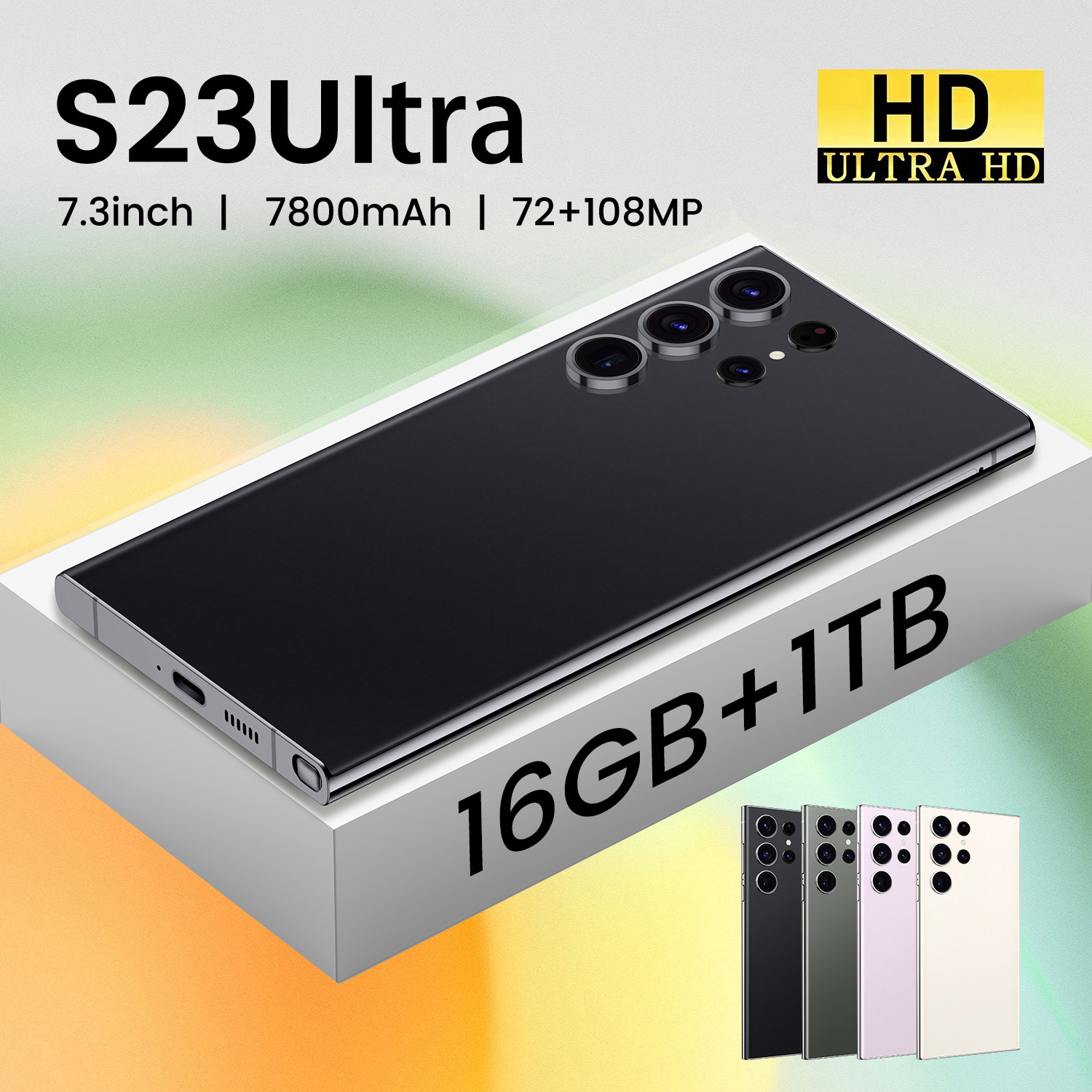 热销爆款S23 Ultra 5G跨境手机7.3寸大屏2+16高端一体机外贸代发
