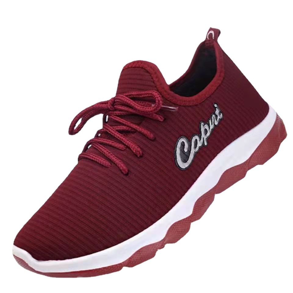 One Piece Dropshipping Breathable Little Red Little Black Sneaker Flat Lightweight Soft Sole Women's Shoes Middle-Aged and Elderly Walking Shoes