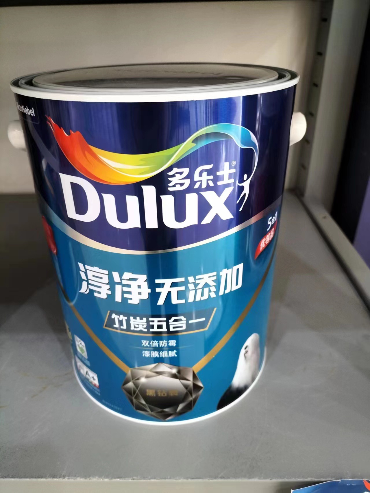 多乐士乳胶漆 淳净竹炭五合一白色乳胶漆 5l