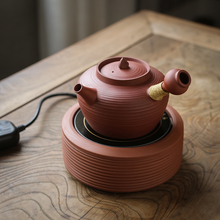 潮州砂铫壶煮水侧把红泥急须壶煮茶器功夫茶炭炉跳盖卡盖陈小彬制