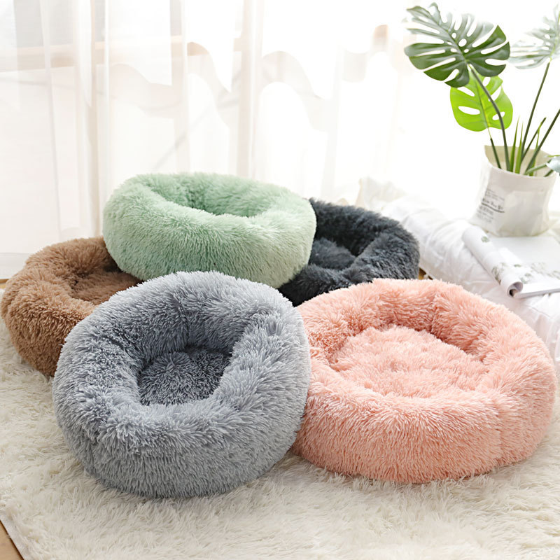 Fall/Winter Hot-Selling Round Plush Cat Nest Super Soft Comfortable Thickened Cat Nest Warm Deep Durable Not Collapse