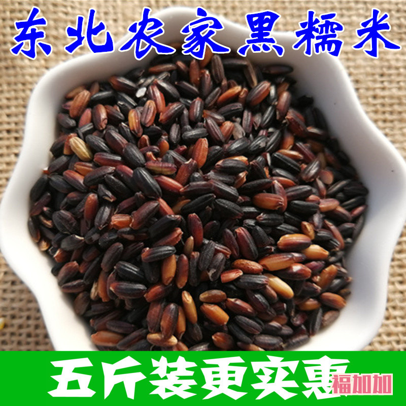 黑龙江东北黑糯米5斤 血糯米新米农家自产粘米黑米粥黑香米紫米乌