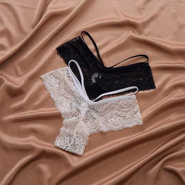 嫦莉姿时尚性感女士安全裤透明装性感低腰丁字裤蕾丝女士内裤内衣