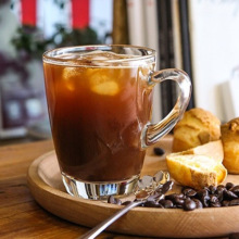 丽尊钢化热饮把杯 啤酒杯果汁杯牛奶杯饮料杯玻璃杯 批发印logo