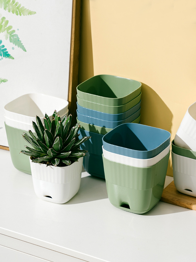 花盆塑料树脂多肉仙人球带托盘种植小盆栽清仓包邮专用加仑芦荟盆