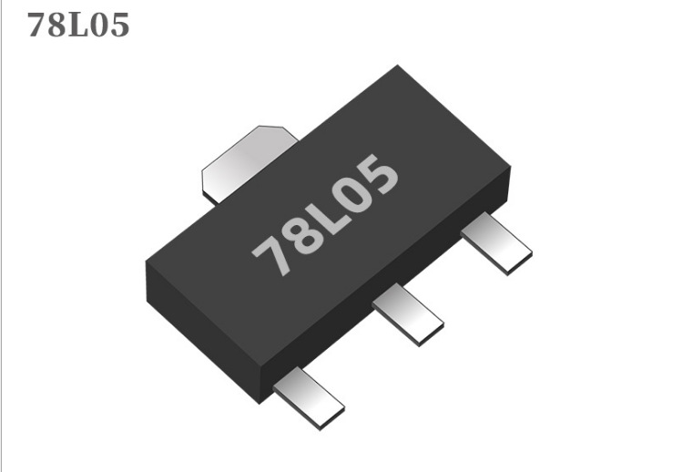 三端稳压78l05 足参数大芯片100ma耐压30v 7805稳压ic 贴片sot-89
