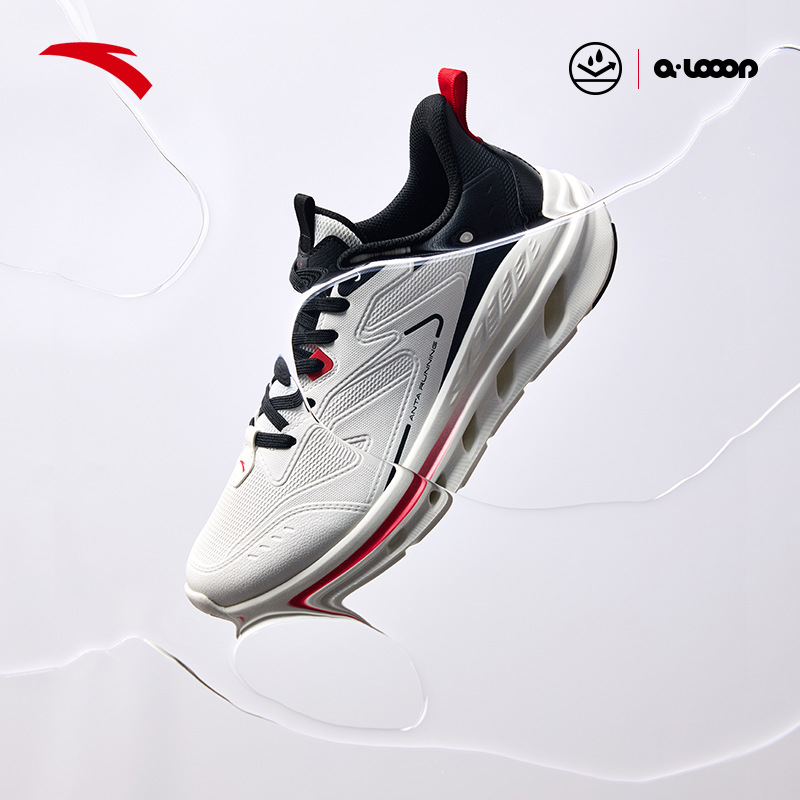 安踏能量环防泼水丨缓震回弹跑步鞋男冬季新款皮面运动鞋慢跑鞋子