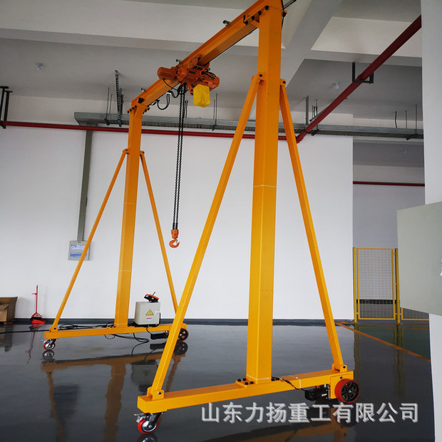 手推式1吨可升降轻便携式可拆卸小型简易移动式龙门架 无轨龙门吊