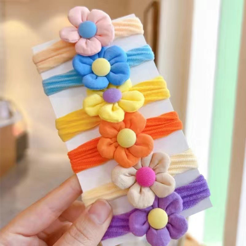 Children's Cloth Flower Bow Tie Rubber Band Does Not Hurt Hair Elastic Good Hair Band Girls Girl's Hair Rope Towel Ring Hair Accessories