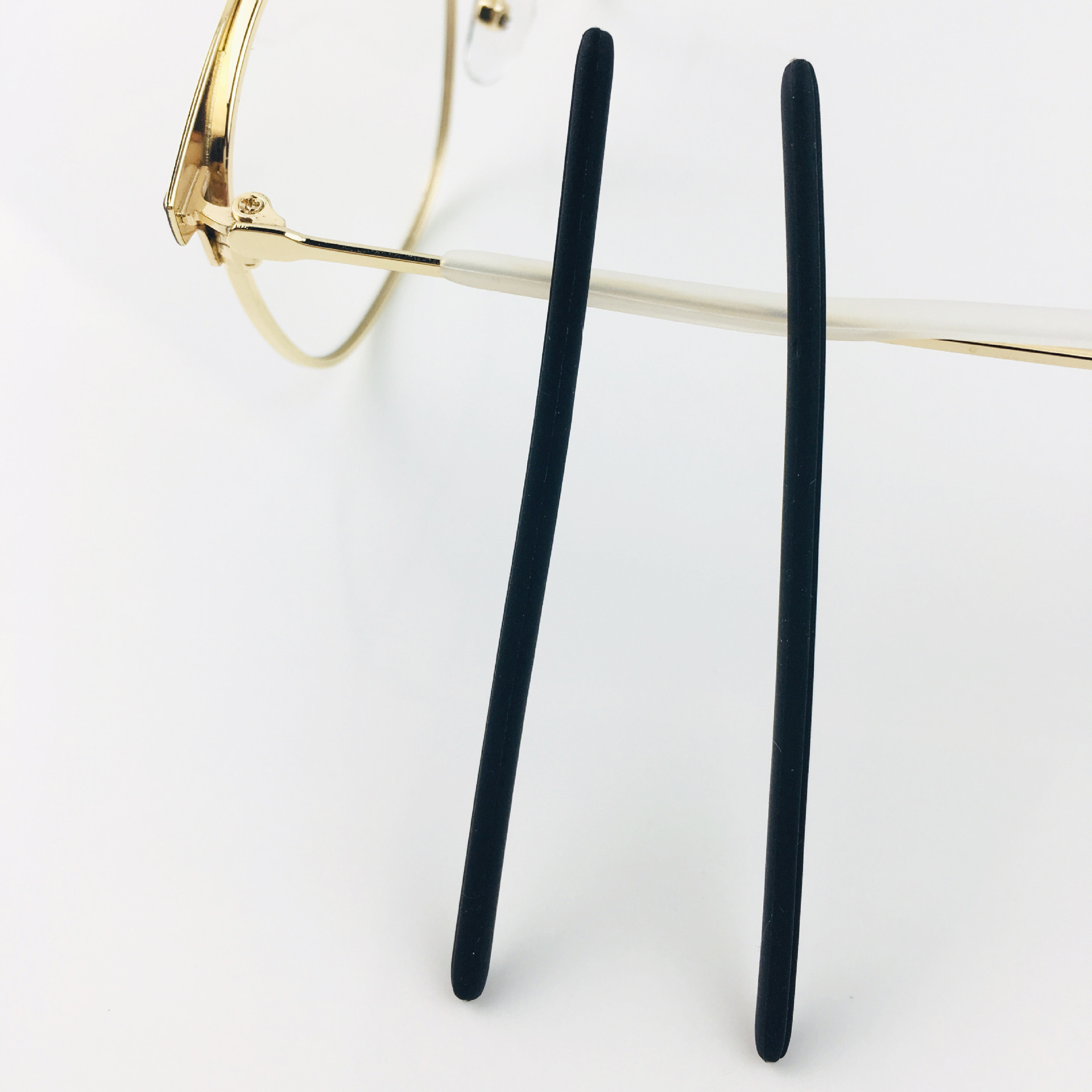 硅胶圆孔金属眼镜腿套防滑防磨耳朵细镜腿套