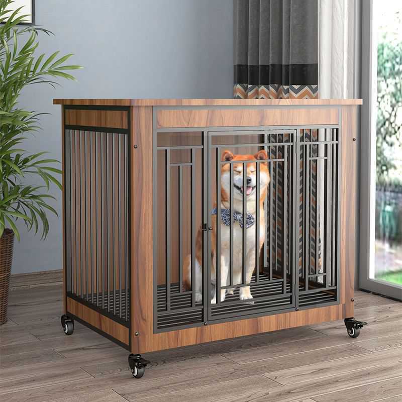 宠物实木狗笼子小型犬木质狗笼中型犬带厕所分离宠物笼狗别墅