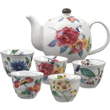 美浓烧红颜花语下午茶茶具套装日式茶壶茶杯轻奢陶瓷杯子整套送礼