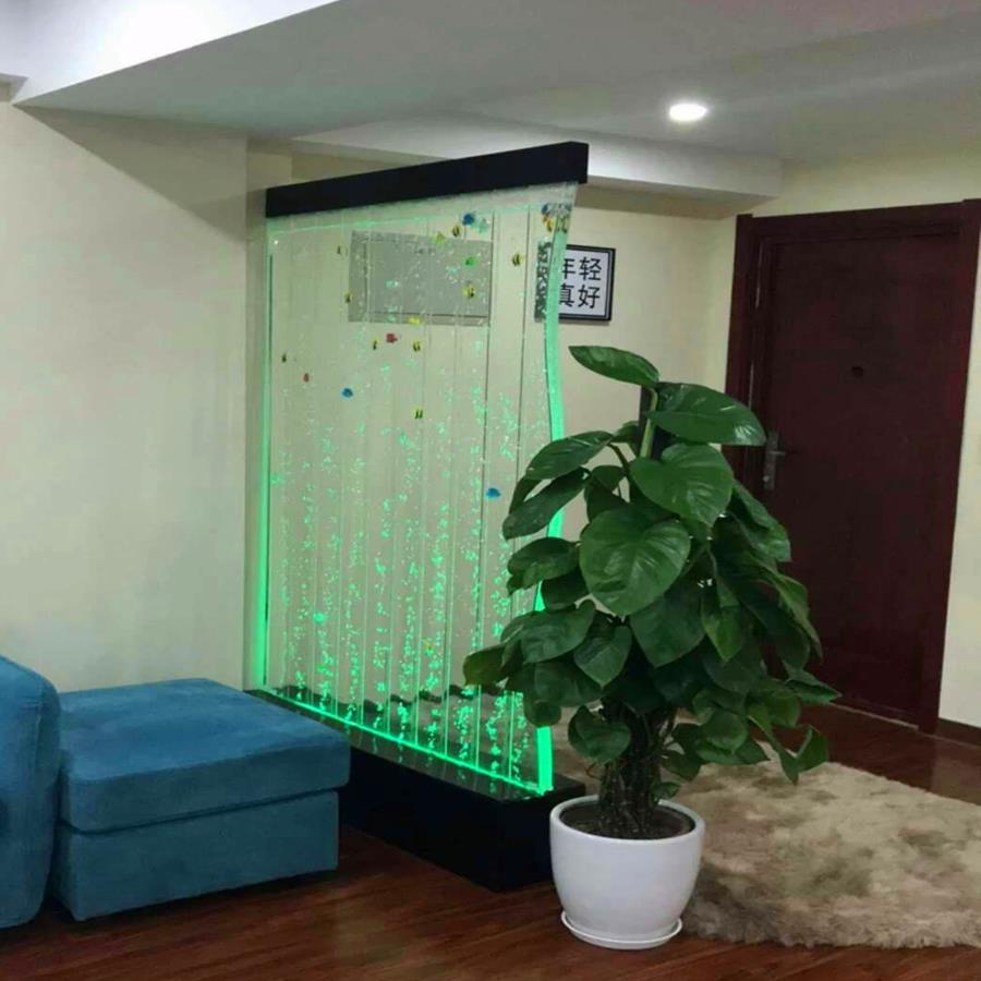 Large Water Curtain Wall Water Screen Acrylic Bubble Bath Curtain S-Shaped Partition Hallway Fish Tank Aquarium