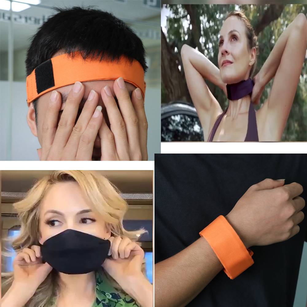亚马逊爆款多功能四合一口罩防尘口罩运动发箍发饰品防护用品批发