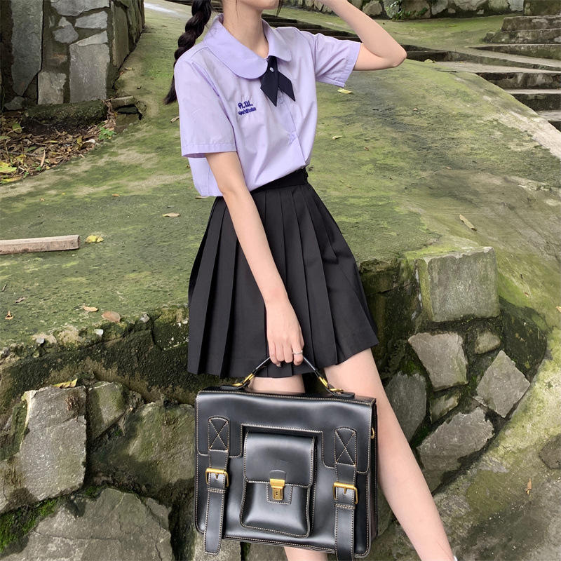 泰国校服娜诺泰式初恋禁忌女孩同款jk全套短袖衬衫短裙子制服套装
