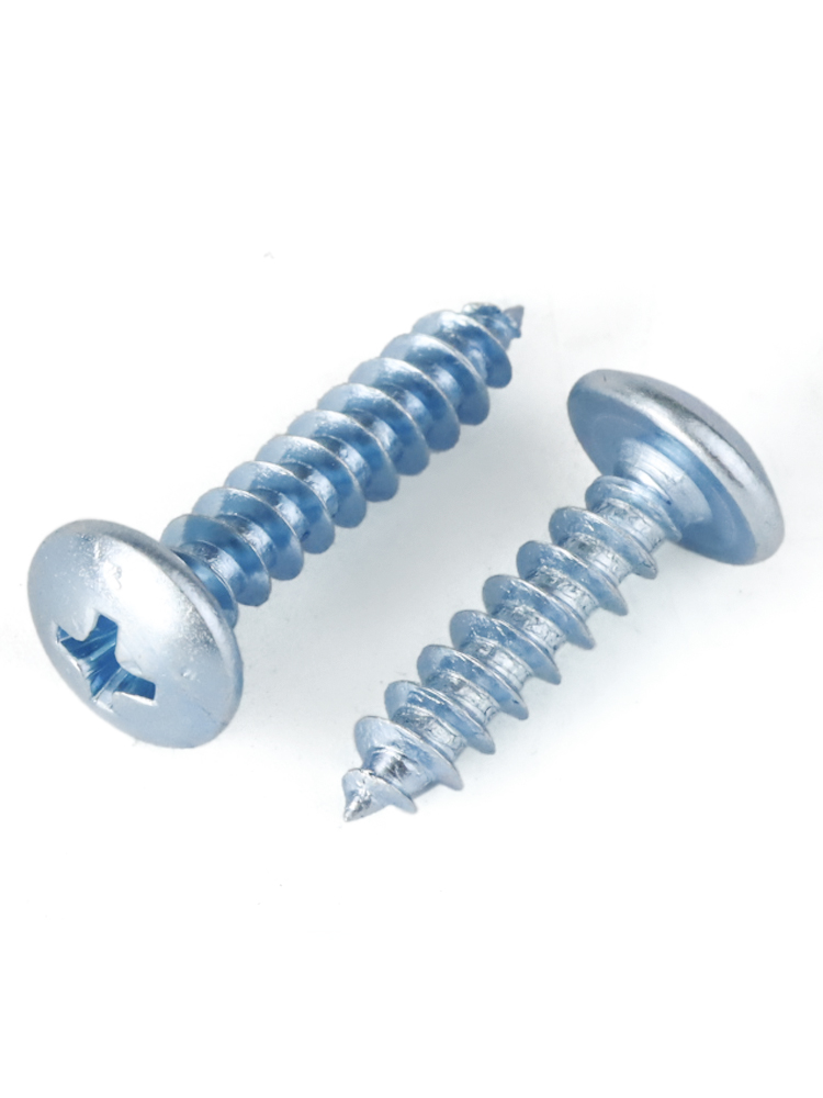 813b National Standard High Strength Blue White Zinc Large Flat Head Self-Tapping Screw Cross Washer Wood Screw Hardened M3