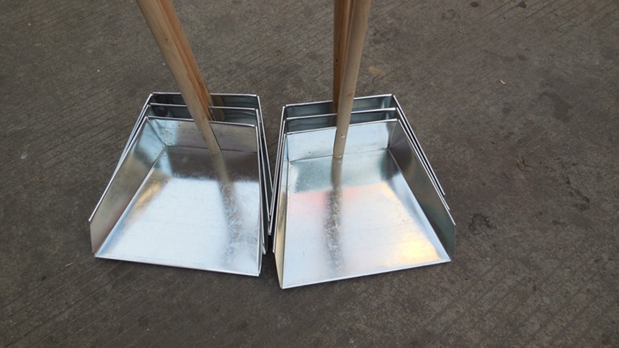 优质加厚型镀锌白铁皮畚箕加长木柄畚斗簸箕垃圾铲扫灰斗簸箕耐用