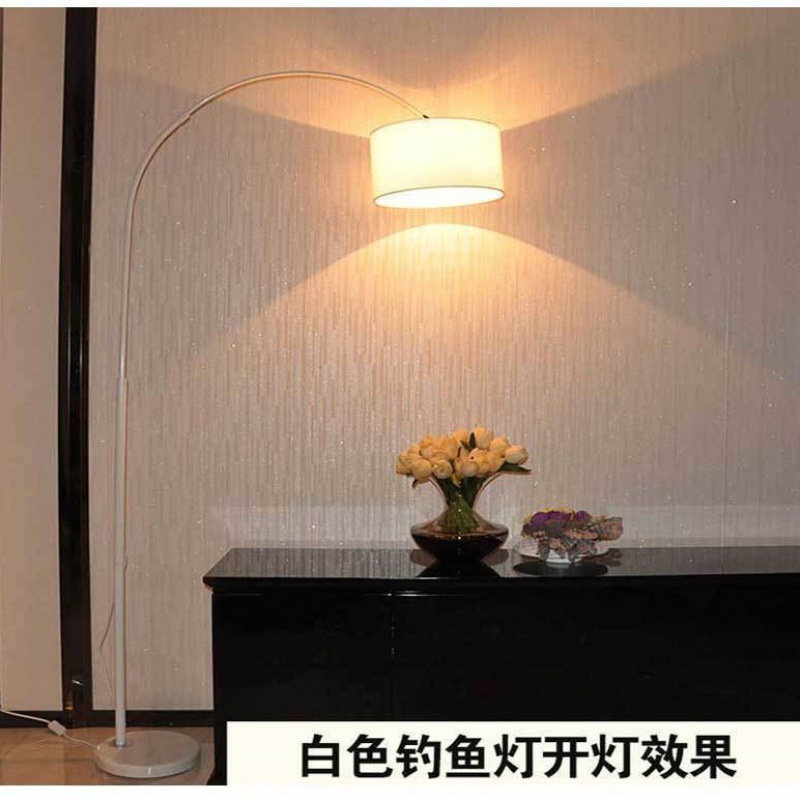 Straight Pole Marble Floor Night Fish Luring Lamp Living Room Modern Nordic Vertical Table Lamp Curved Pole Lamp artware