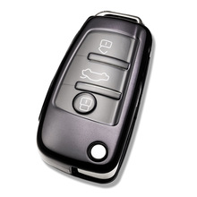 适用于奥迪A3/Q3汽车钥匙包套 A4L开口折叠Q7/A1高档钥匙保护套扣