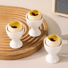 北欧简约纯白早餐鸡蛋杯鸡蛋架 创意鸡蛋座餐桌用具迷你高脚杯ins