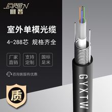 GYXTW室外单模光缆 4芯6芯8芯12芯束管式轻铠装监控光纤 光缆工厂