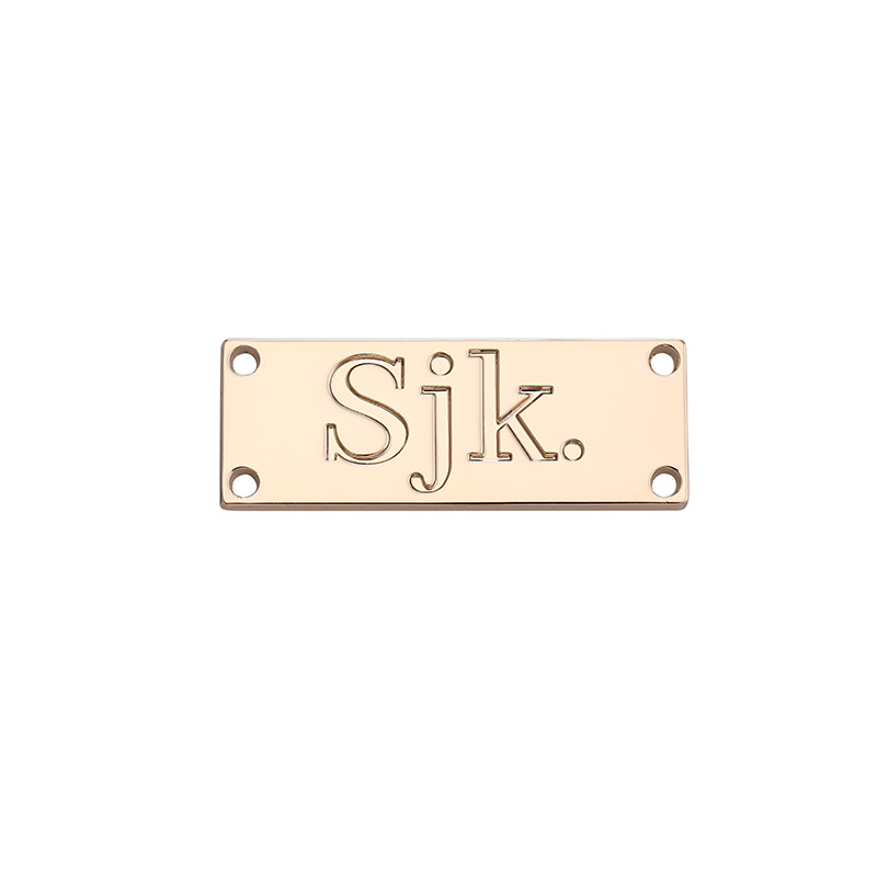 Hardware Logo Zinc Alloy Clothing Tags Hat Accessories Handbag Hardware Sewing Hole Punching Metal Hangtag Signs