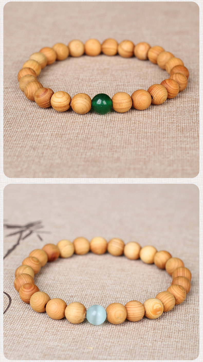 正宗崖柏手串柏木手链太行山原木老料崖柏佛珠男女单圈情侣饰品