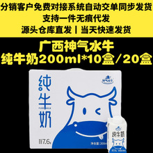 广西皇氏神气水牛纯牛奶200ml*10盒支持一件无痕代发广西水牛奶