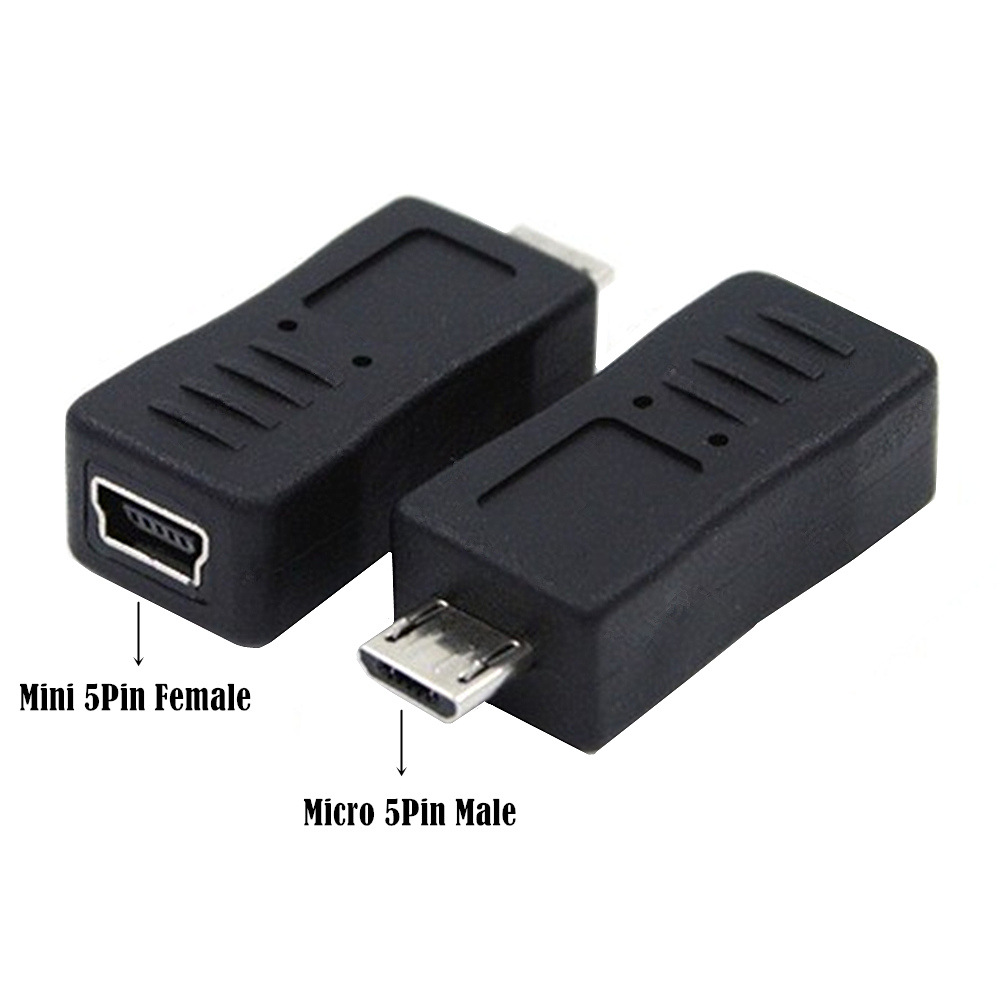 3转v8转接头miniusb母转microusb公mini5p迷你t型口5p母转换头