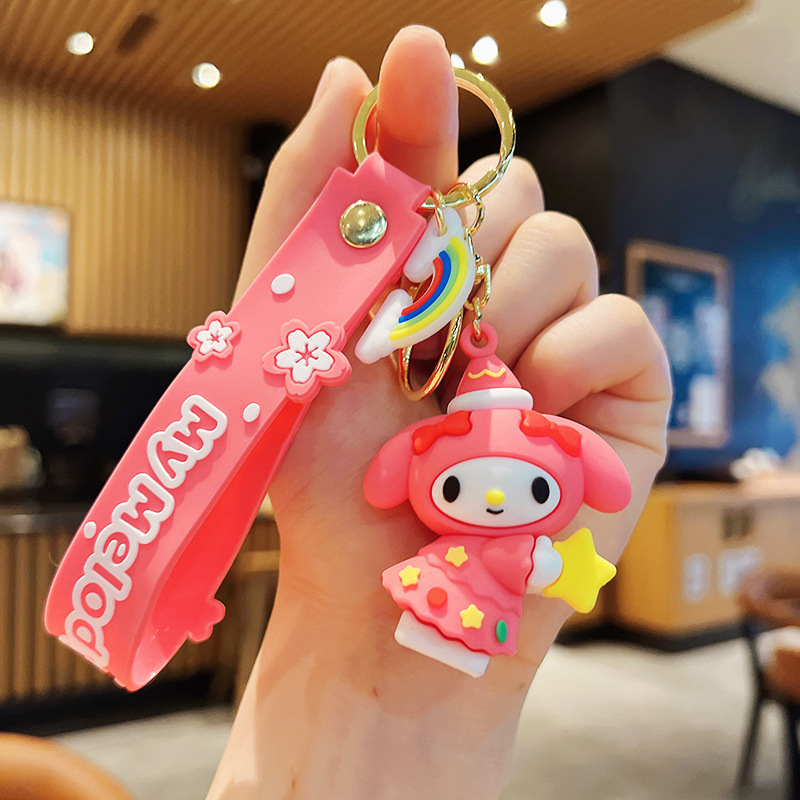 Cartoon Sanrio Star Dress Keychain Cute Clow M Schoolbag Pendant Cinnamoroll Babycinnamoroll Keychain Pendant Wholesale