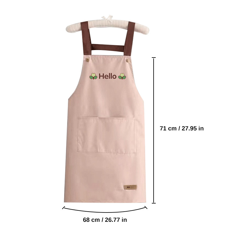 New Cotton Floral Princess Apron Women's High-Grade Household Waterproof and Oil-Proof Bib Cute Hand-Wiping Skirt Wholesale