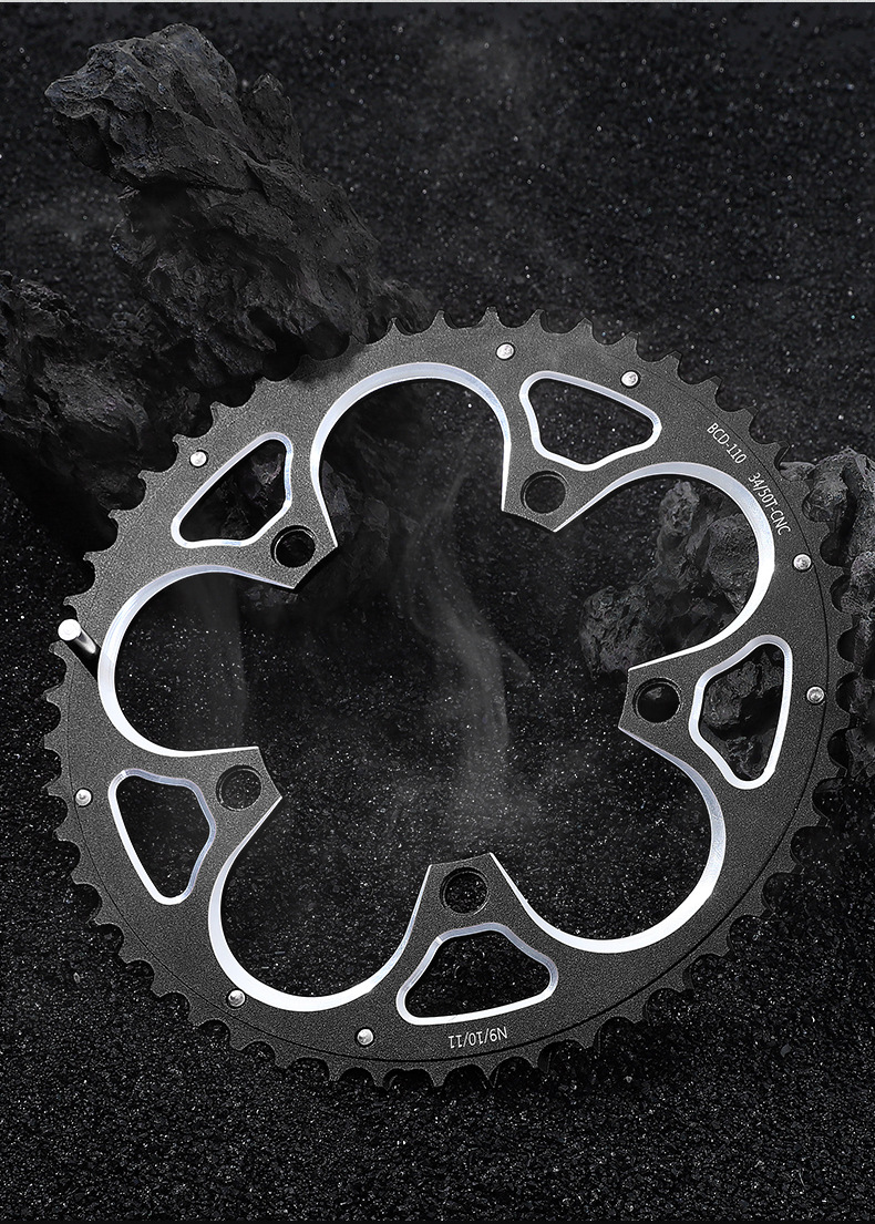 west biking公路车竞速牙盘自行车骑行盘片双盘34t-50t折叠车盘片