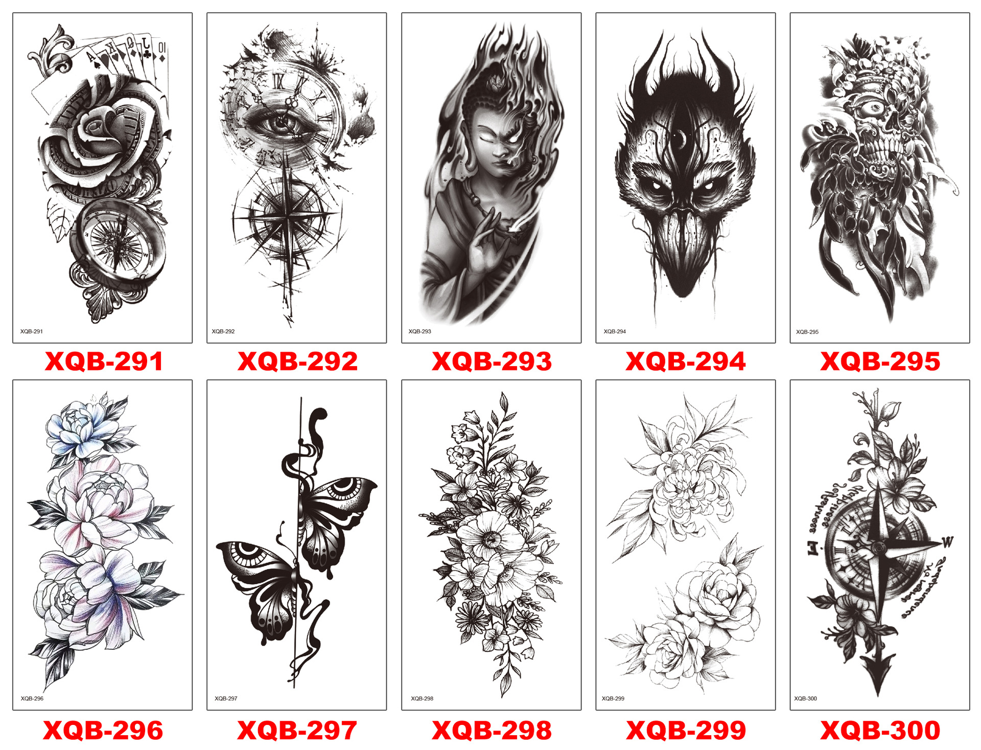 花臂纹身贴半臂男女款欧美纹身厂家批发