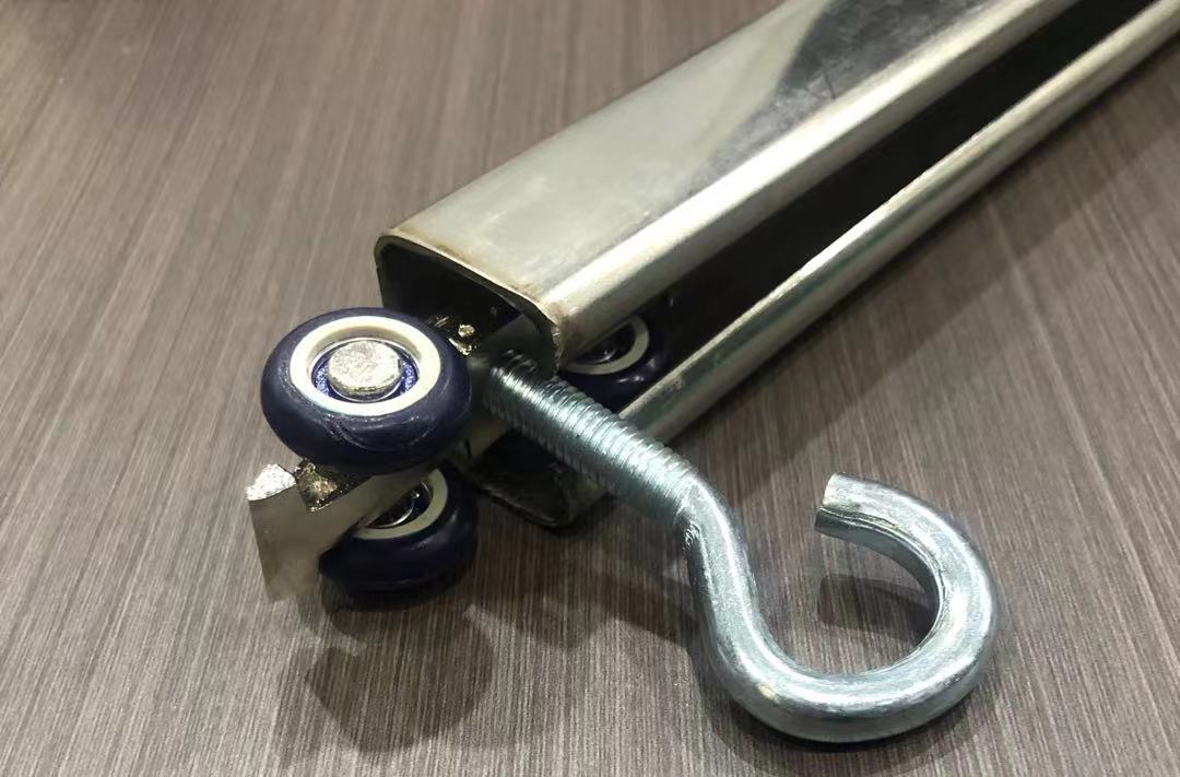 棉门帘轨道滑轮洗车房防水门帘推拉滑道冷库吊轮防尘隔断门帘轨道