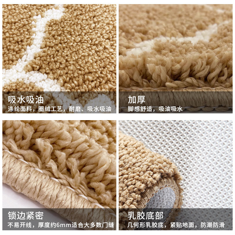 Cross-Border Microfiber Kitchen Two-Piece Set Floor Mat Home Balcony Carpet Strip-Style Non-Slip Oil Absorption Water Absorption Generation