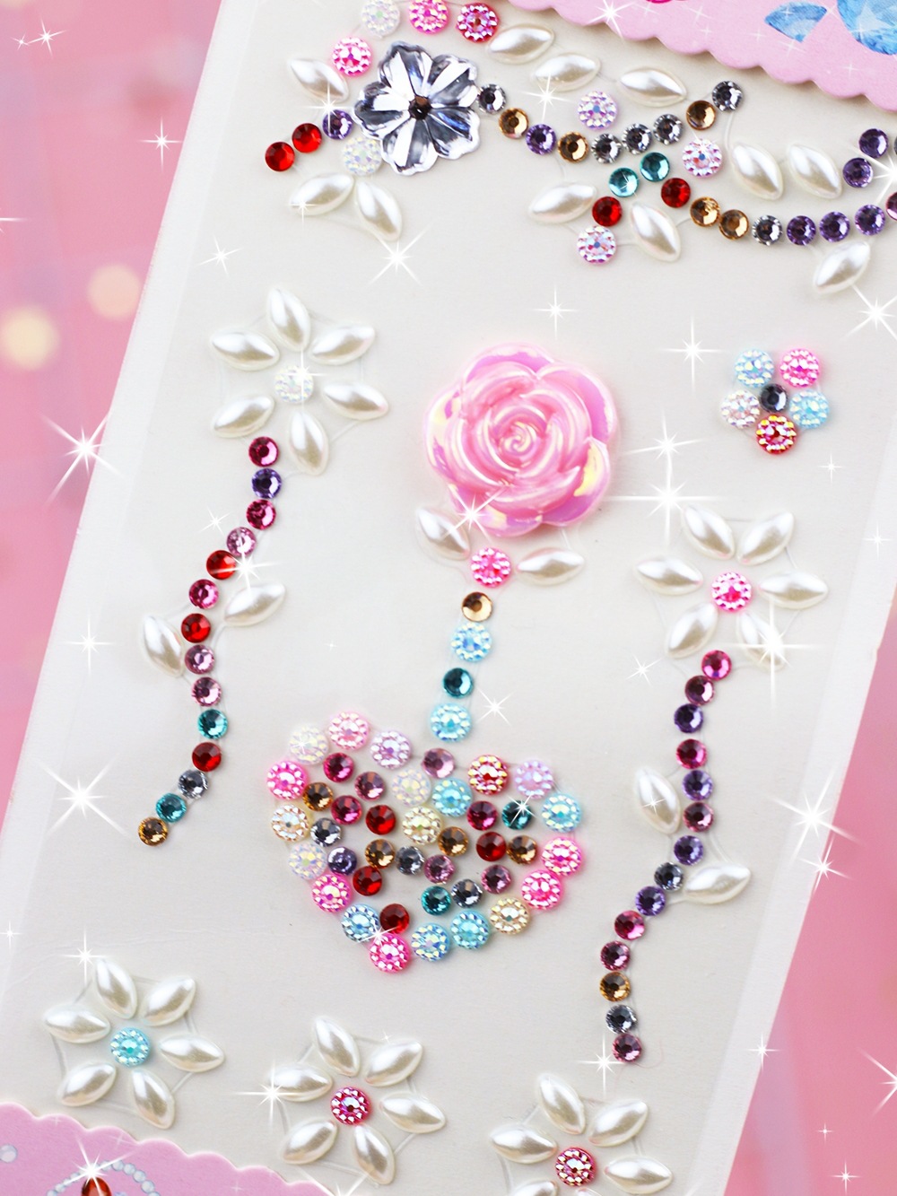 儿童宝石贴画装扮手工装饰立体钻石贴纸闪亮水晶女孩公主奖励黏贴