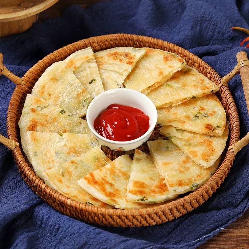 老上海葱油饼葱香味手抓饼早餐煎饼皮速冻家用商用半成品包邮
