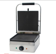 电热压板扒炉 商用三明治烤肉单头帕帕尼双面煎牛肉压板扒