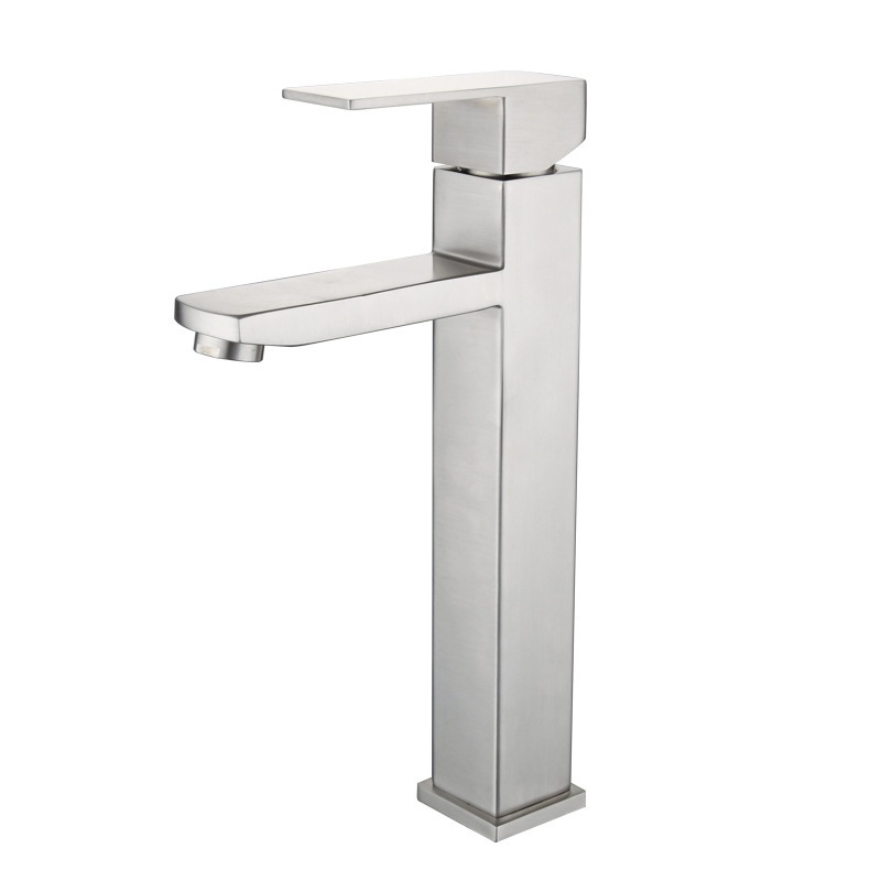 Stainless Steel Paint Square Basin Faucet Household Bathroom Wash Basin Wash Basin Basin Square Faucet Water Tap