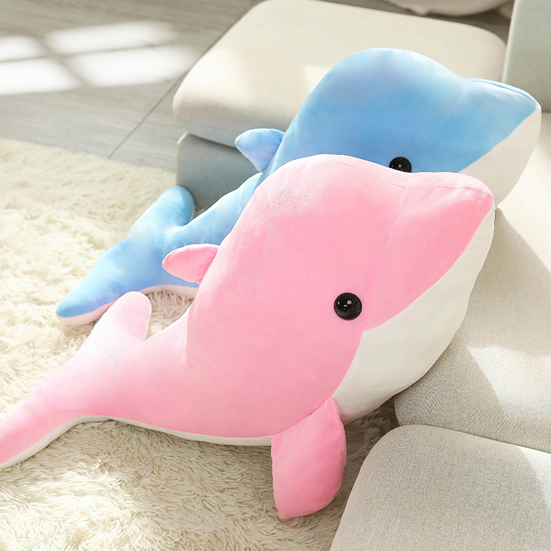 新品可爱海洋动物软体海豚公仔儿童毛绒玩具女孩生日礼物海豚抱枕