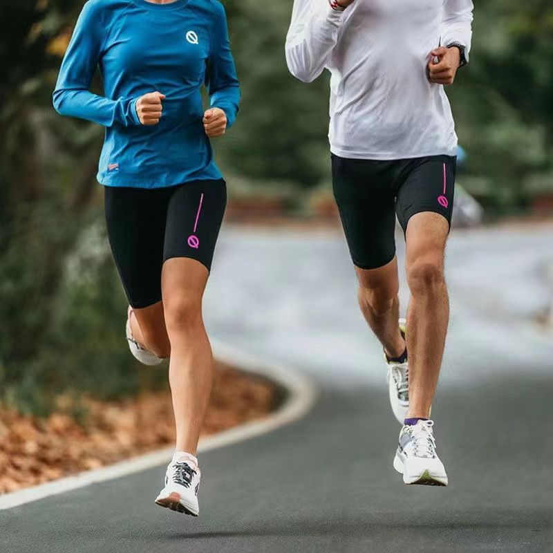 马拉松压缩裤轻功体育薄款五分紧身裤高弹跑步短裤男女款健身服