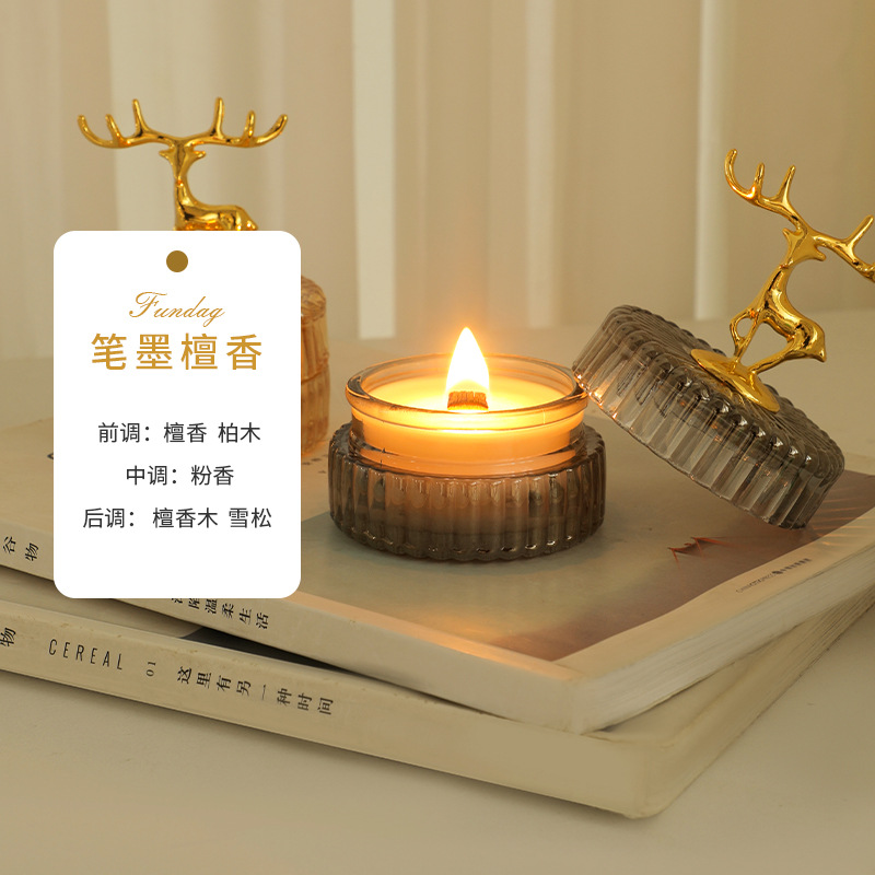 Deer Horn Cup Aromatherapy Candle Girlfriends Hand Gift Creative Candle Cup Incense Home Fragrance Romantic Christmas Gift
