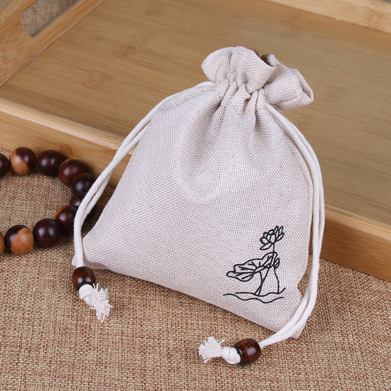 Braclet Bag Storage Drawstring Pull String Small Cloth Bag Silk Pouch Beads Bracelet Hand Toy Gloves Jewelry Pure Cotton Collectables Bag