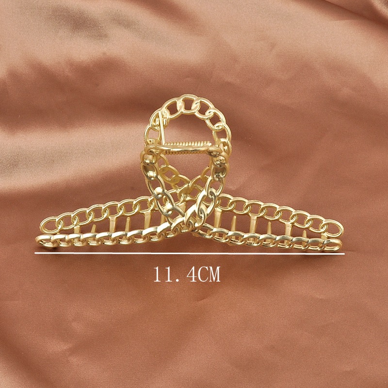 气质韩式后脑勺抓夹流行金属发抓鲨鱼夹时尚大号头发夹子头饰批发